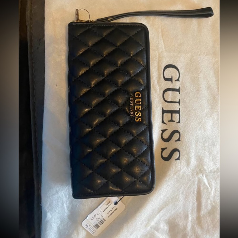 GUESS Black Quilted Backpack - Picture 2 of 10